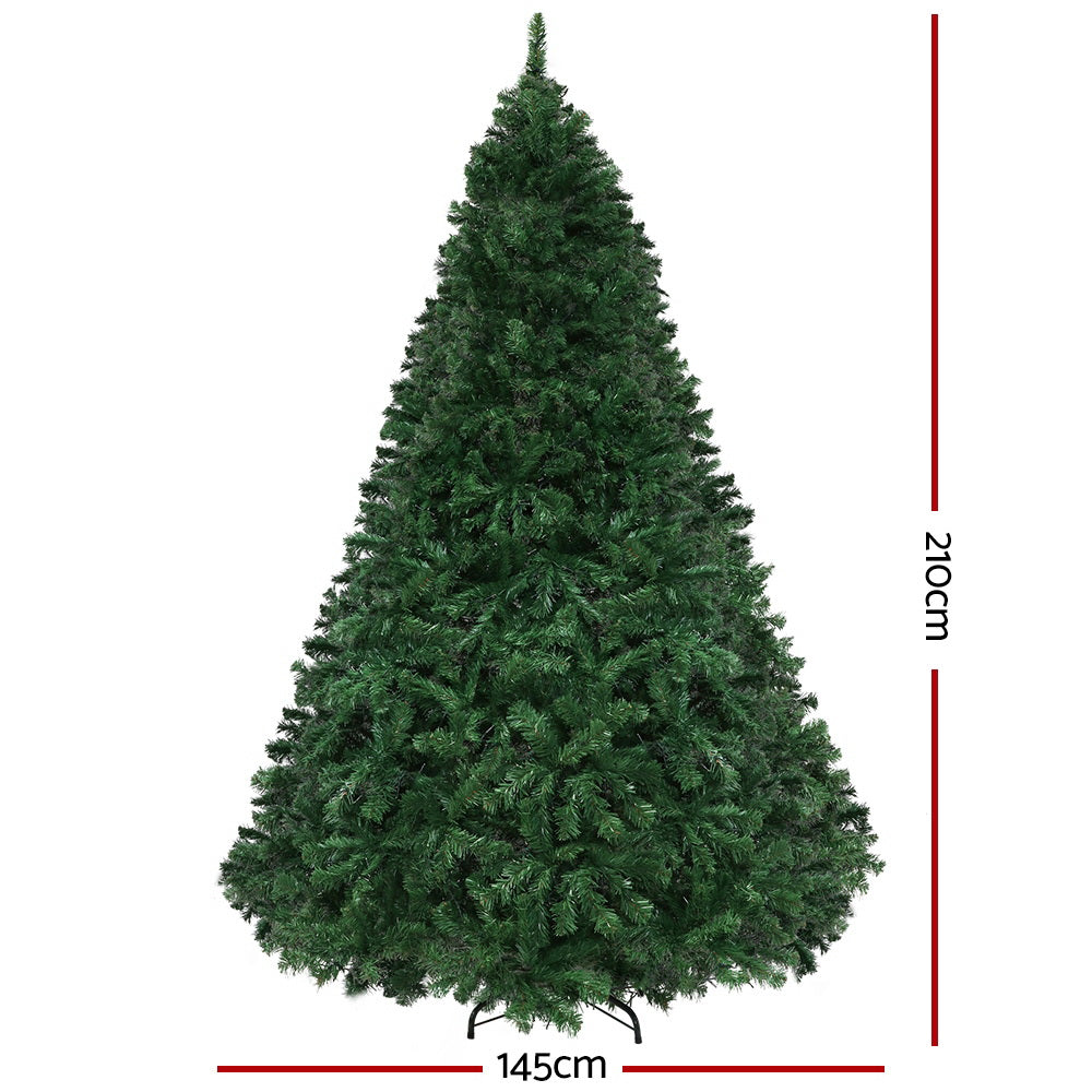 Outdoor Decorations & Lights: Jingle Jollys Christmas Tree 2.1m Xmas Tree Decor 2800 LED Lights 8 Modes