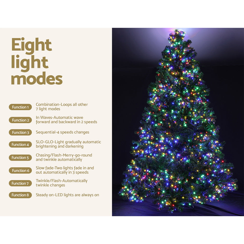 Outdoor Decorations & Lights: Jingle Jollys Christmas Tree 2.1m Xmas Tree Decor 2800 LED Lights 8 Modes