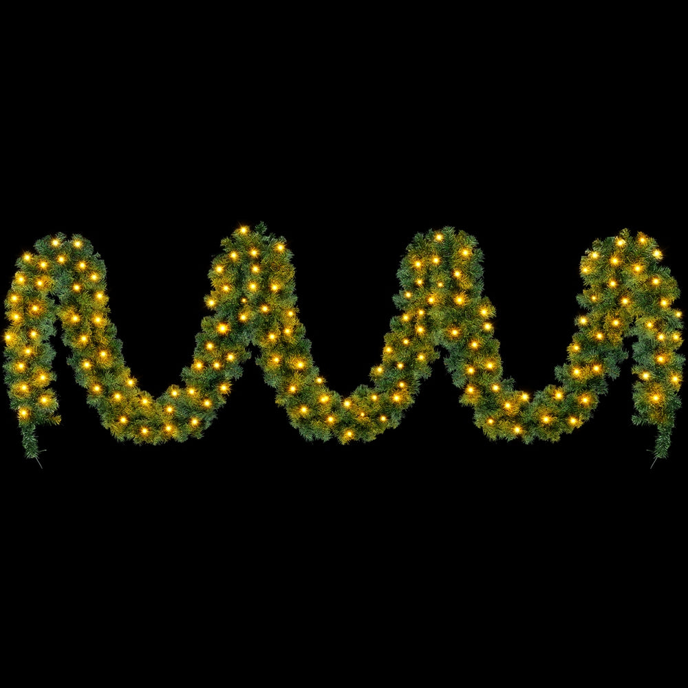 Christmas Wreaths & Garlands: Jingle Jollys 10M Christmas Garland LED Lights Party Xmas Decorations 700 TIPS