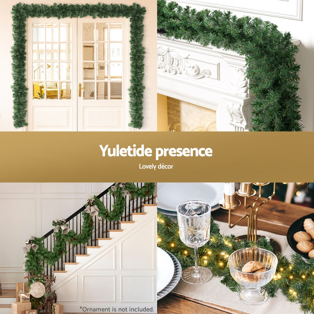 Christmas Wreaths & Garlands: Jingle Jollys 10M Christmas Garland LED Lights Party Xmas Decorations 700 TIPS