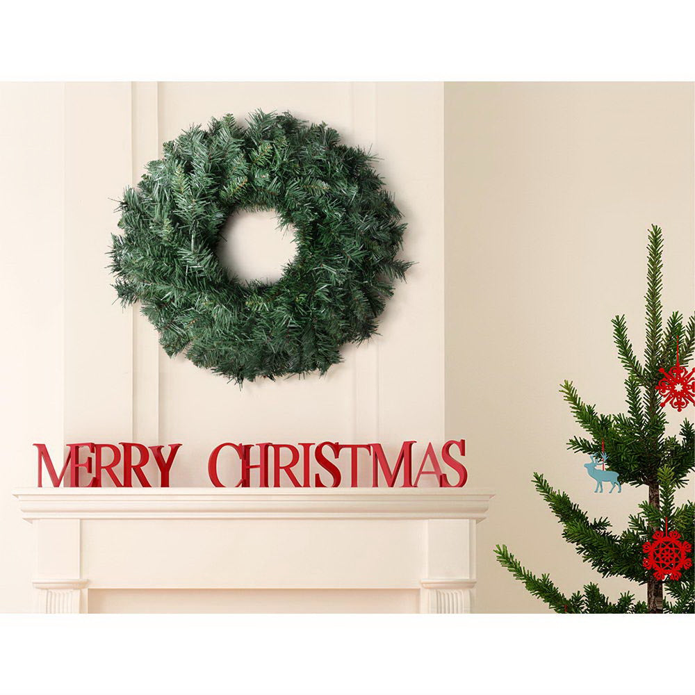 Christmas Wreaths & Garlands: Jingle Jollys 60cm Christmas Wreath Garland Xmas Decorations Wedding Party