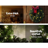 Christmas Wreaths & Garlands: Jingle Jollys 60cm Christmas Wreath Garland Xmas Decorations Wedding Party