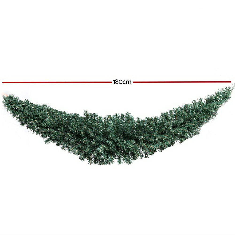 Christmas Wreaths & Garlands: Jingle Jollys 1.8m Christmas Garland Xmas Decorations Green Wedding Party