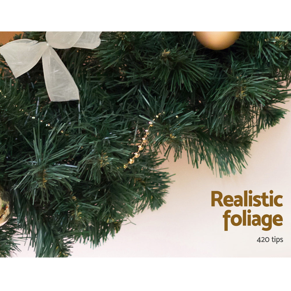 Christmas Wreaths & Garlands: Jingle Jollys 1.8m Christmas Garland Xmas Decorations Green Wedding Party