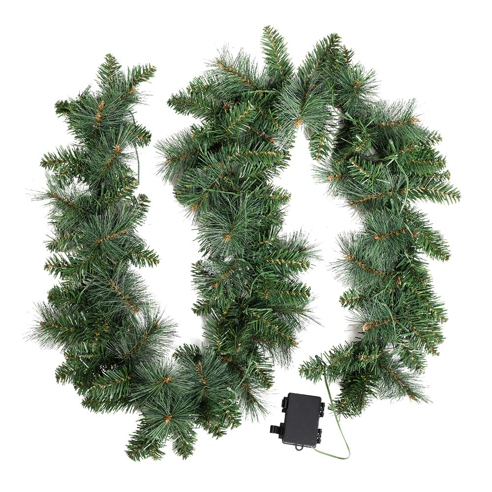 Christmas Wreaths & Garlands: Jingle Jollys 1.8m Christmas Garland with LED lights Party Xmas Decorations