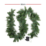 Christmas Wreaths & Garlands: Jingle Jollys 1.8m Christmas Garland with LED lights Party Xmas Decorations