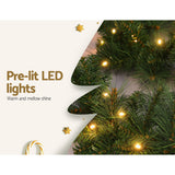 Christmas Wreaths & Garlands: Jingle Jollys 1.8m Christmas Garland with LED lights Party Xmas Decorations