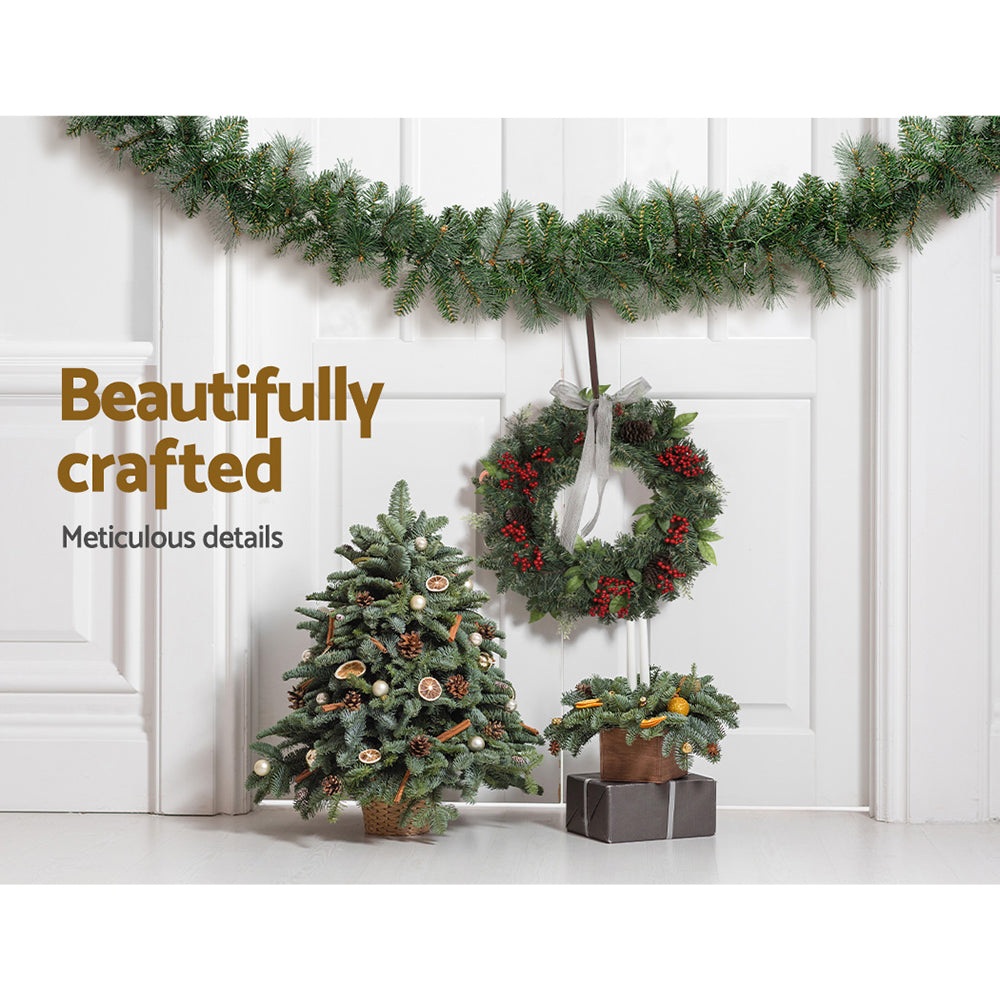 Christmas Wreaths & Garlands: Jingle Jollys 1.8m Christmas Garland with LED lights Party Xmas Decorations