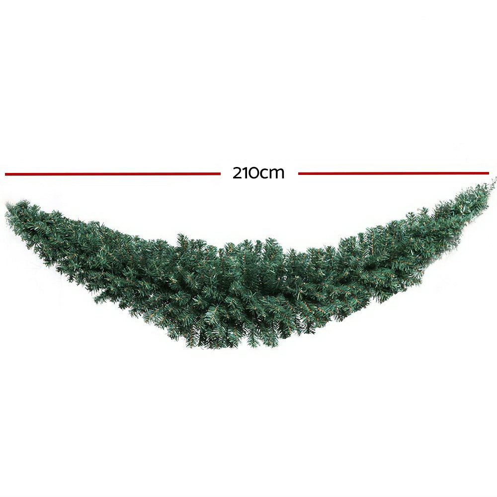 Christmas Wreaths & Garlands: Jingle Jollys 2.1m Christmas Garland Xmas Decorations Green Wedding Party