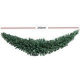 Christmas Wreaths & Garlands: Jingle Jollys 2.1m Christmas Garland Xmas Decorations Green Wedding Party