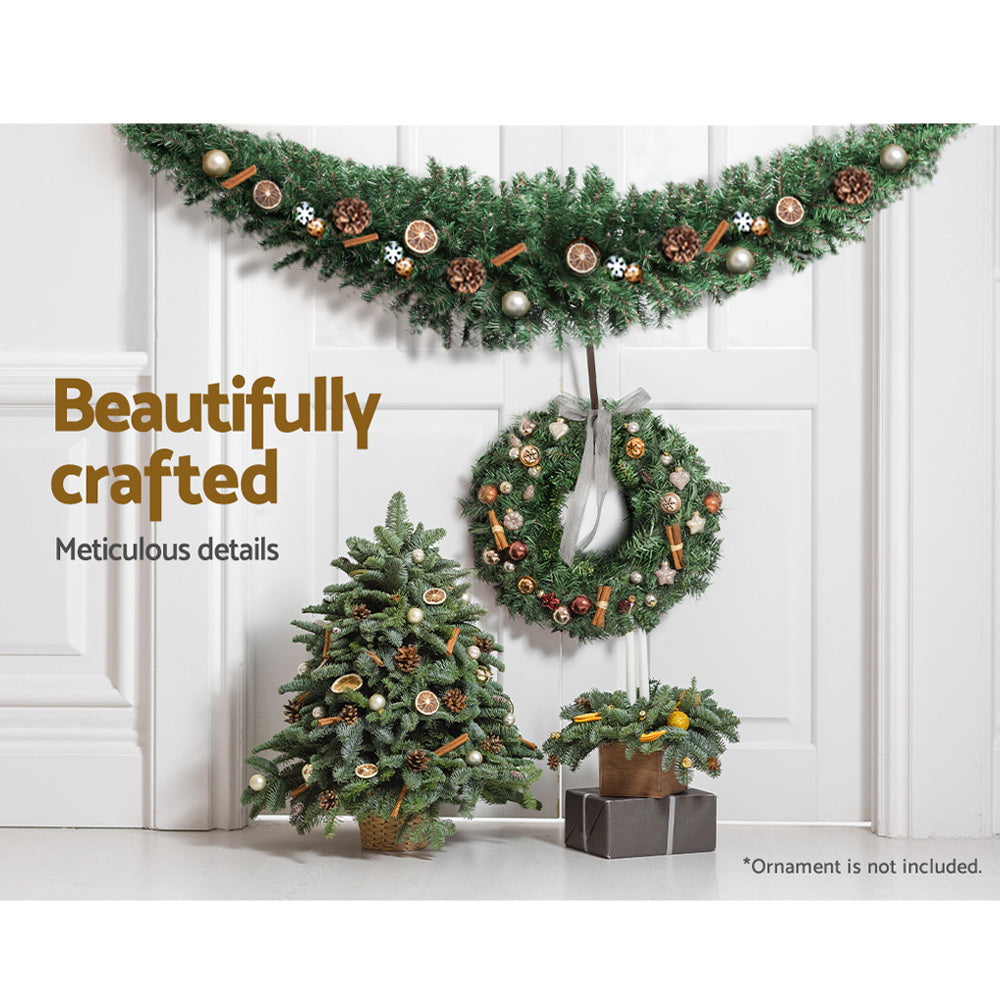 Christmas Wreaths & Garlands: Jingle Jollys 2.1m Christmas Garland Xmas Decorations Green Wedding Party