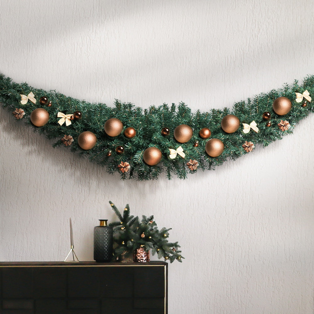 Christmas Wreaths & Garlands: Jingle Jollys 2.1m Christmas Garland Xmas Decorations Green Wedding Party
