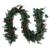 Outdoor Decorations & Lights: Jingle Jollys 2.4m Christmas Garland with LED Lights Decorations Xmas Party
