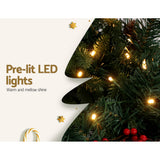 Outdoor Decorations & Lights: Jingle Jollys 2.4m Christmas Garland with LED Lights Decorations Xmas Party