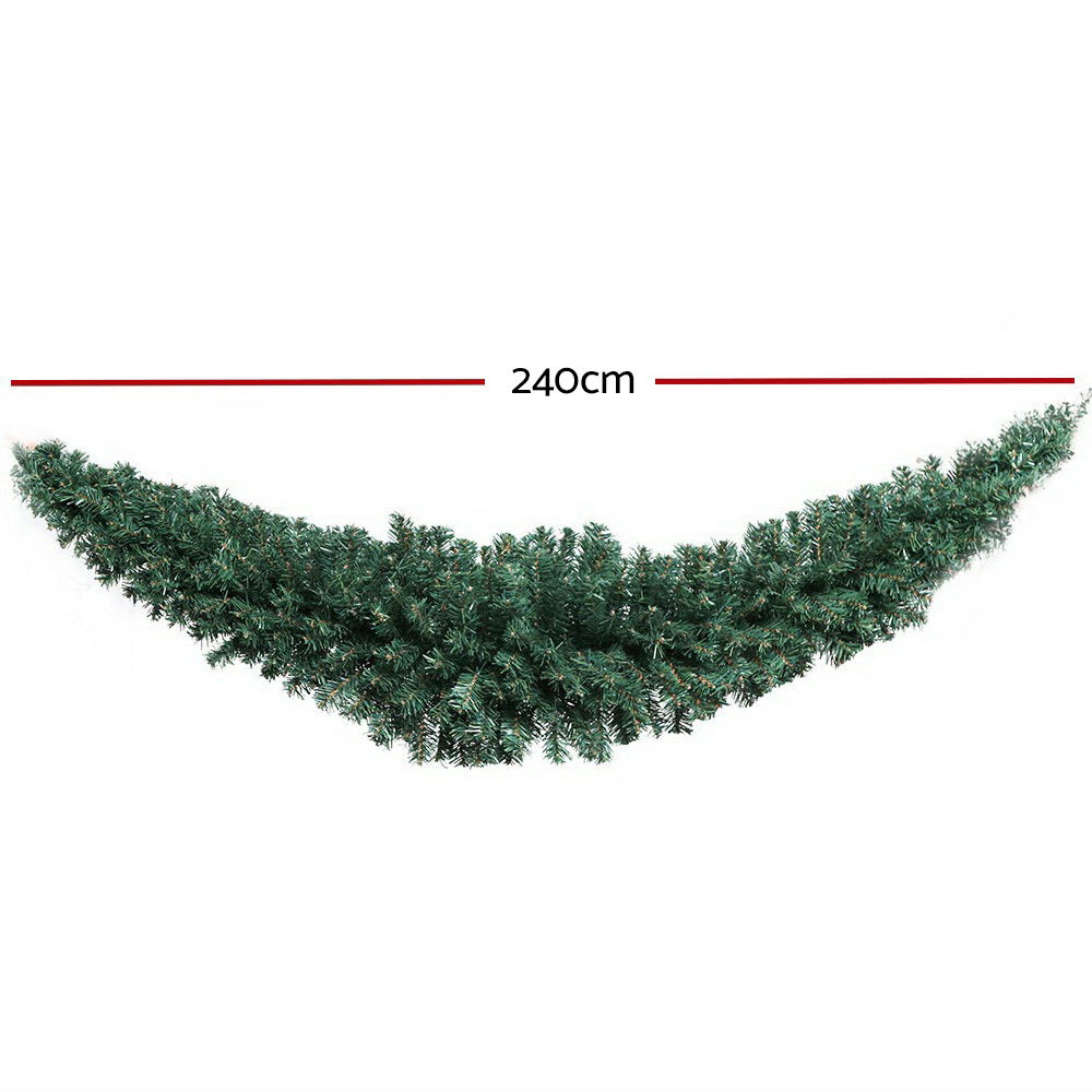 Christmas Wreaths & Garlands: Jingle Jollys 2.4m Christmas Garland Xmas Decorations Green Wedding Party