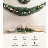 Christmas Wreaths & Garlands: Jingle Jollys 2.4m Christmas Garland Xmas Decorations Green Wedding Party