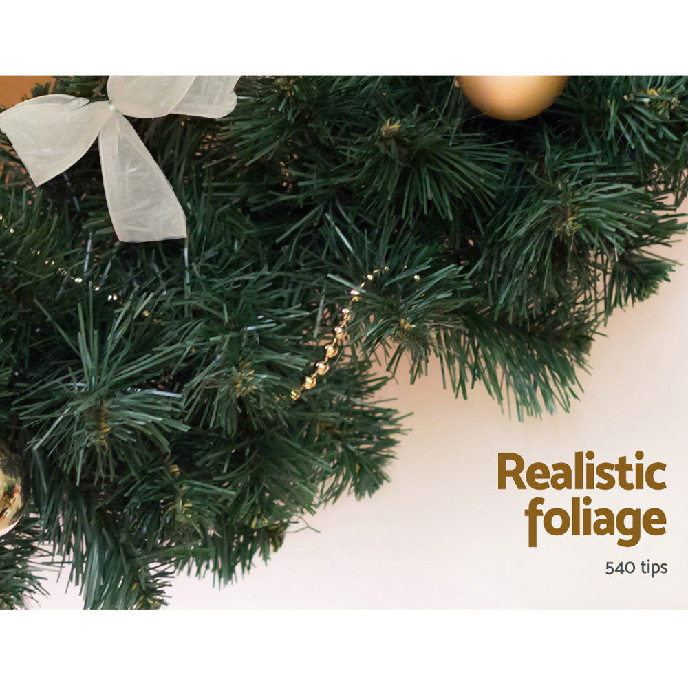 Christmas Wreaths & Garlands: Jingle Jollys 2.4m Christmas Garland Xmas Decorations Green Wedding Party