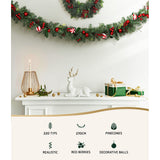 Christmas Wreaths & Garlands: Jingle Jollys 2.7m Christmas Garland with Decorations Xmas Wedding Party
