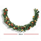 Christmas Wreaths & Garlands: Jingle Jollys 1.8M Christmas Garland Pre-lit LED Pine Cones Berries Xmas Decor