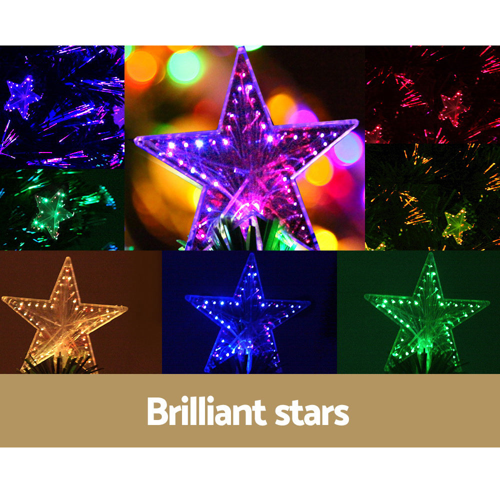 Christmas Trees: Jingle Jollys 1.2m Christmas Tree Optic Fibre LED Xmas tree Multi Colour