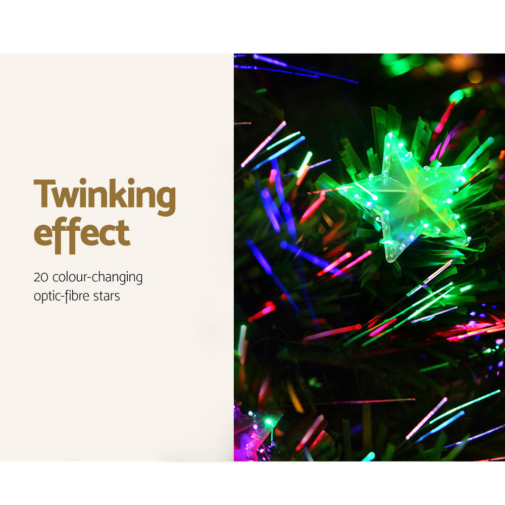 Christmas Trees: Jingle Jollys 1.2m Christmas Tree Optic Fibre LED Xmas tree Multi Colour