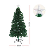 Outdoor Decorations & Lights: Jingle Jollys 1.5m Christmas Tree Optic Fibre LED Xmas tree Multi Colour