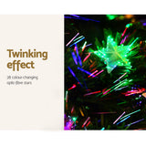 Outdoor Decorations & Lights: Jingle Jollys 1.5m Christmas Tree Optic Fibre LED Xmas tree Multi Colour