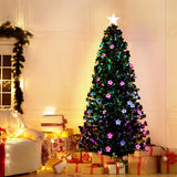Christmas Trees: Jingle Jollys 1.8m Christmas Tree Optic Fibre LED Xmas tree Multi Colour