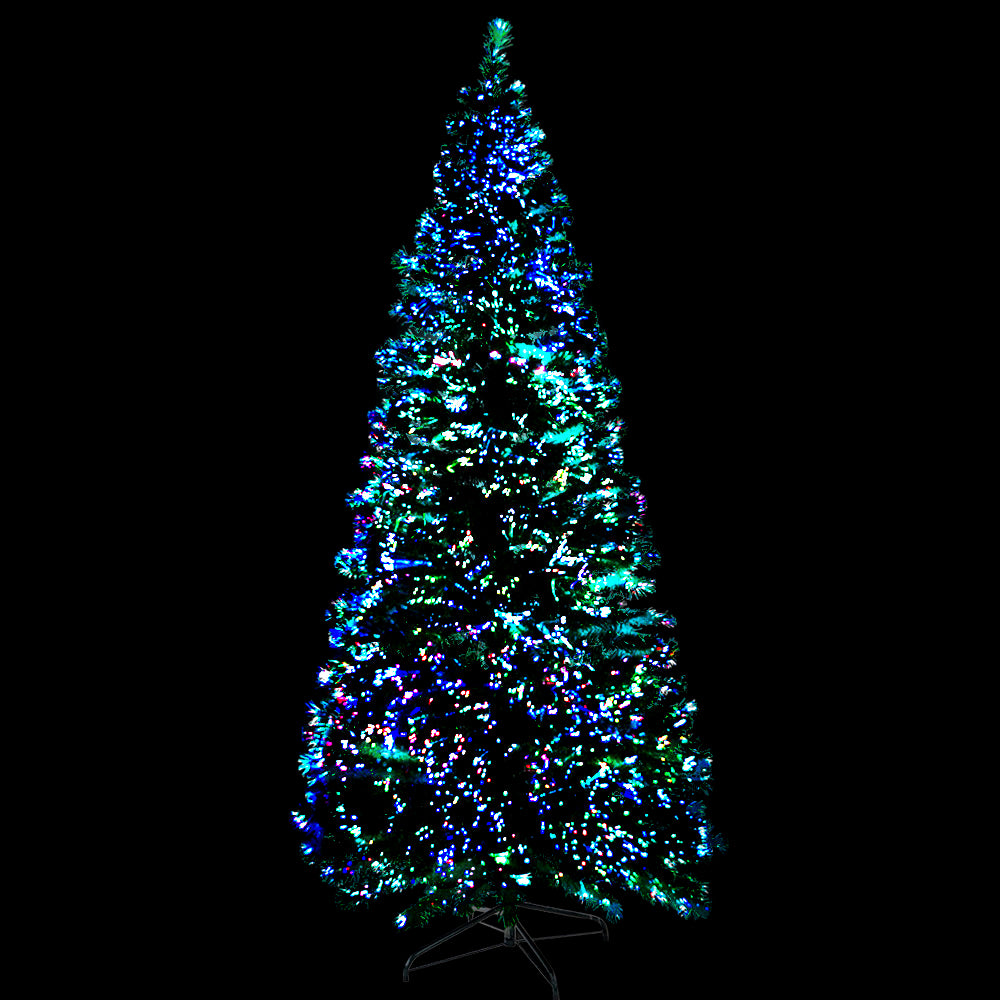 Christmas Trees: Jingle Jollys 1.8m Christmas Tree Optic Fibre LED Xmas tree 300 Tips