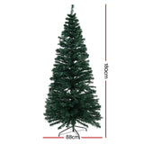 Christmas Trees: Jingle Jollys 1.8m Christmas Tree Optic Fibre LED Xmas tree 300 Tips