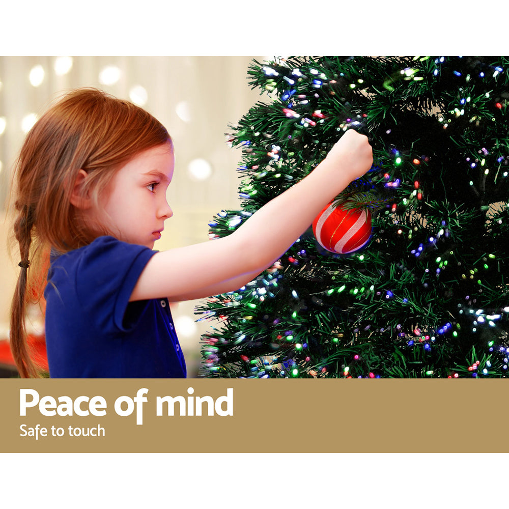 Christmas Trees: Jingle Jollys 1.8m Christmas Tree Optic Fibre LED Xmas tree 300 Tips