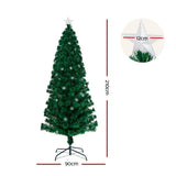 Outdoor Decorations & Lights: Jingle Jollys 2.1m Christmas Tree Optic Fibre LED Xmas tree Multi Colour