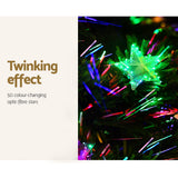Outdoor Decorations & Lights: Jingle Jollys 2.1m Christmas Tree Optic Fibre LED Xmas tree Multi Colour