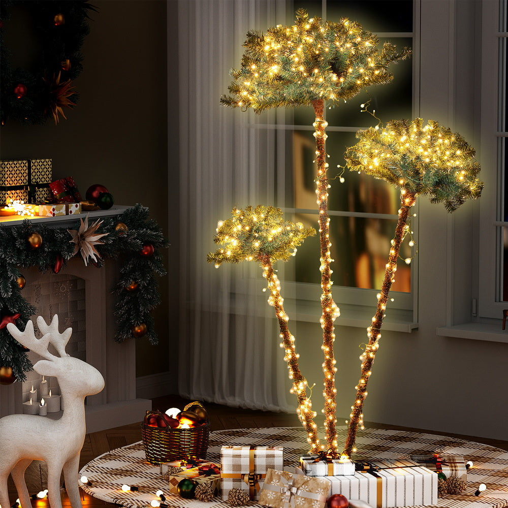 Jingle Jollys Christmas Tree 3-in-1 LED Xmas Palm Tree Party Decor 1.2/1.5/1.8M