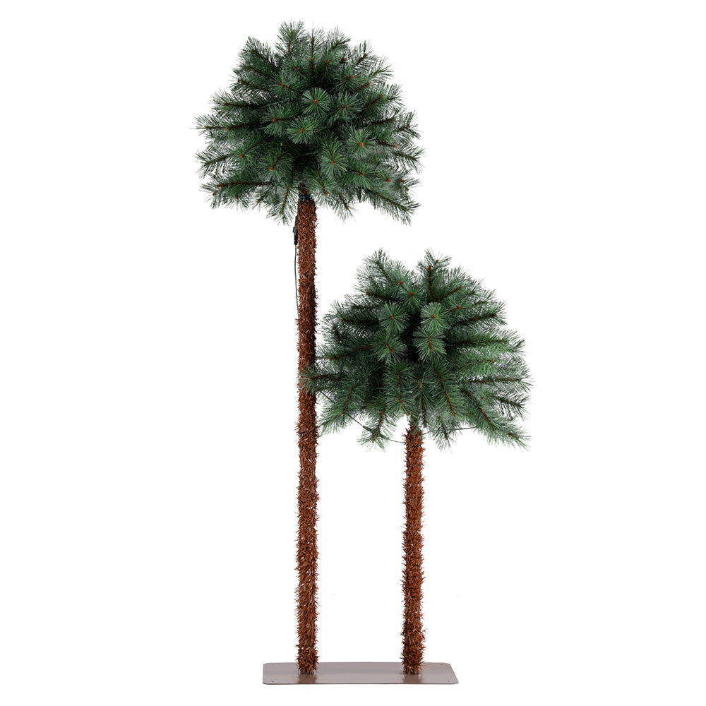 Christmas Trees: Jingle Jollys Christmas Tree 1.5+1m LED Xmas Palm Tree Party Decorations 2 in 1