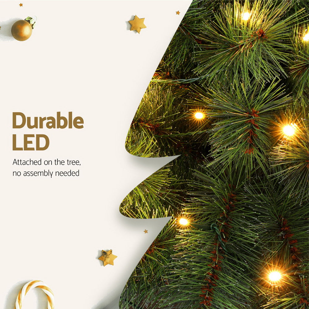 Christmas Trees: Jingle Jollys Christmas Tree 1.5+1m LED Xmas Palm Tree Party Decorations 2 in 1