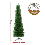 Outdoor Decorations & Lights: Jingle Jollys Christmas Tree 1.8m Pre-Lit 200 LED Lights Xmas Tree Decorations