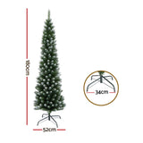 Christmas Trees: Jingle Jollys Christmas Tree 1.8m Xmas Tree Decorations Snowy 300 Tips