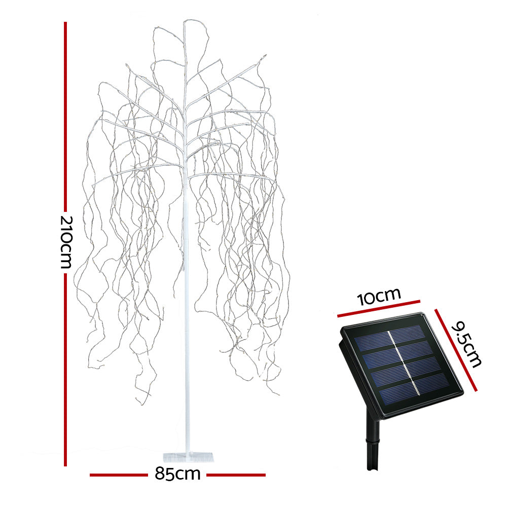 Outdoor Decorations & Lights: 2.1M Christmas Tree 600 LED Solar Jingle Jollys