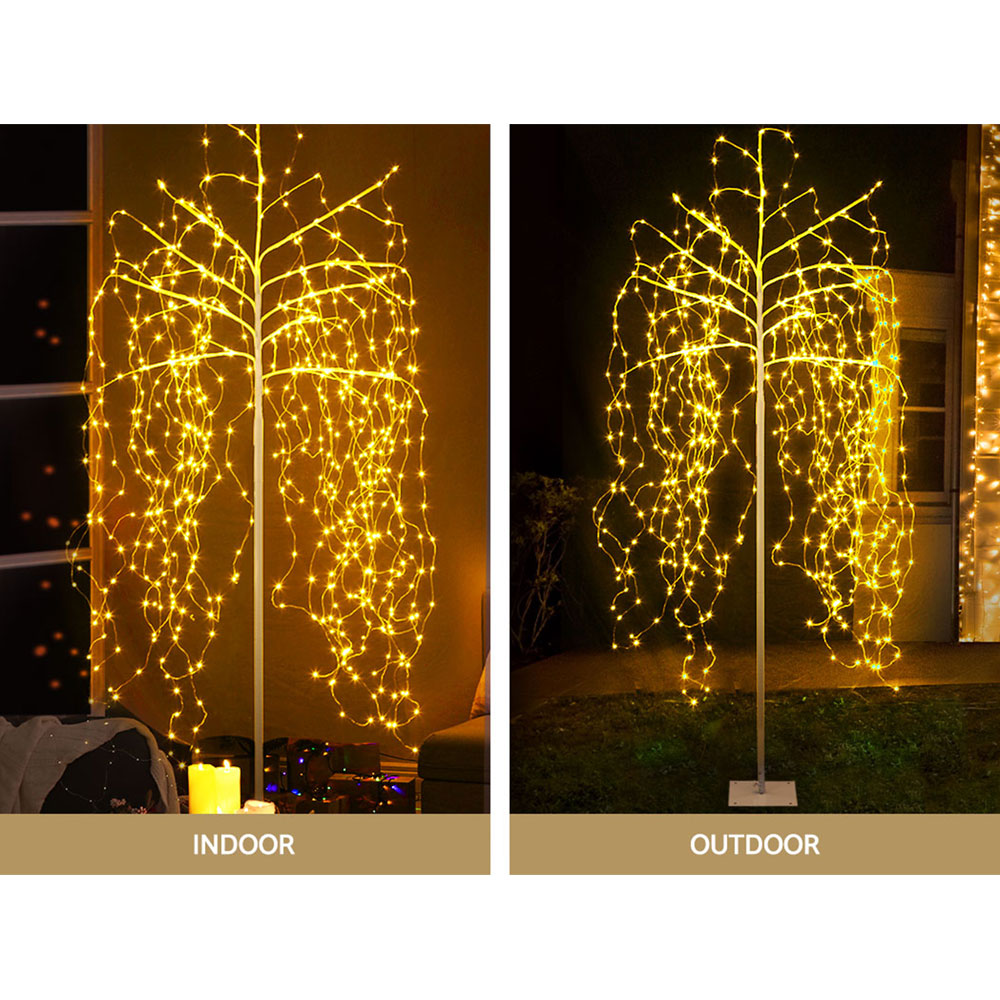Outdoor Decorations & Lights: 2.1M Christmas Tree 600 LED Solar Jingle Jollys