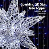 Christmas Decorations: Jingle Jollys 3D Christmas Tree Topper Star LED Decorations Xmas Party Timer