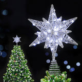 Christmas Decorations: Jingle Jollys 3D Christmas Tree Topper Star LED Decorations Xmas Party Timer