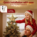 Christmas Decorations: Jingle Jollys Christmas Tree Topper Star Snowflake Projector Party Glitter Gold