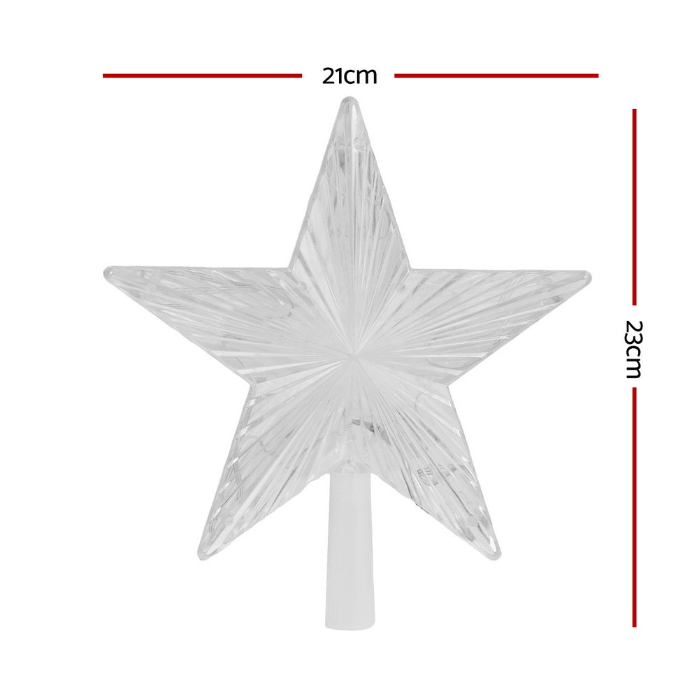 Jingle Jollys Christmas Tree Topper Star RGB LED Xmas Decor