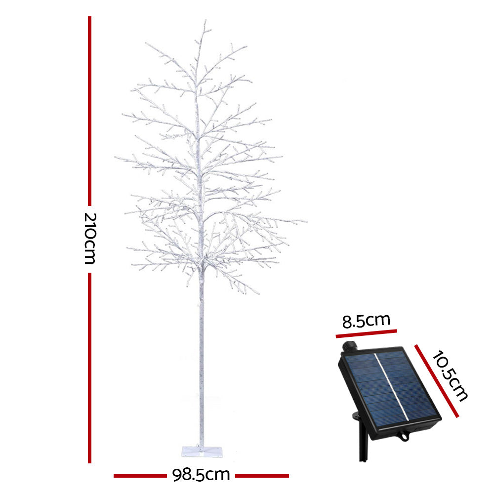 Outdoor Decorations & Lights: 2.1M Christmas Tree 480 LED Solar Jingle Jollys