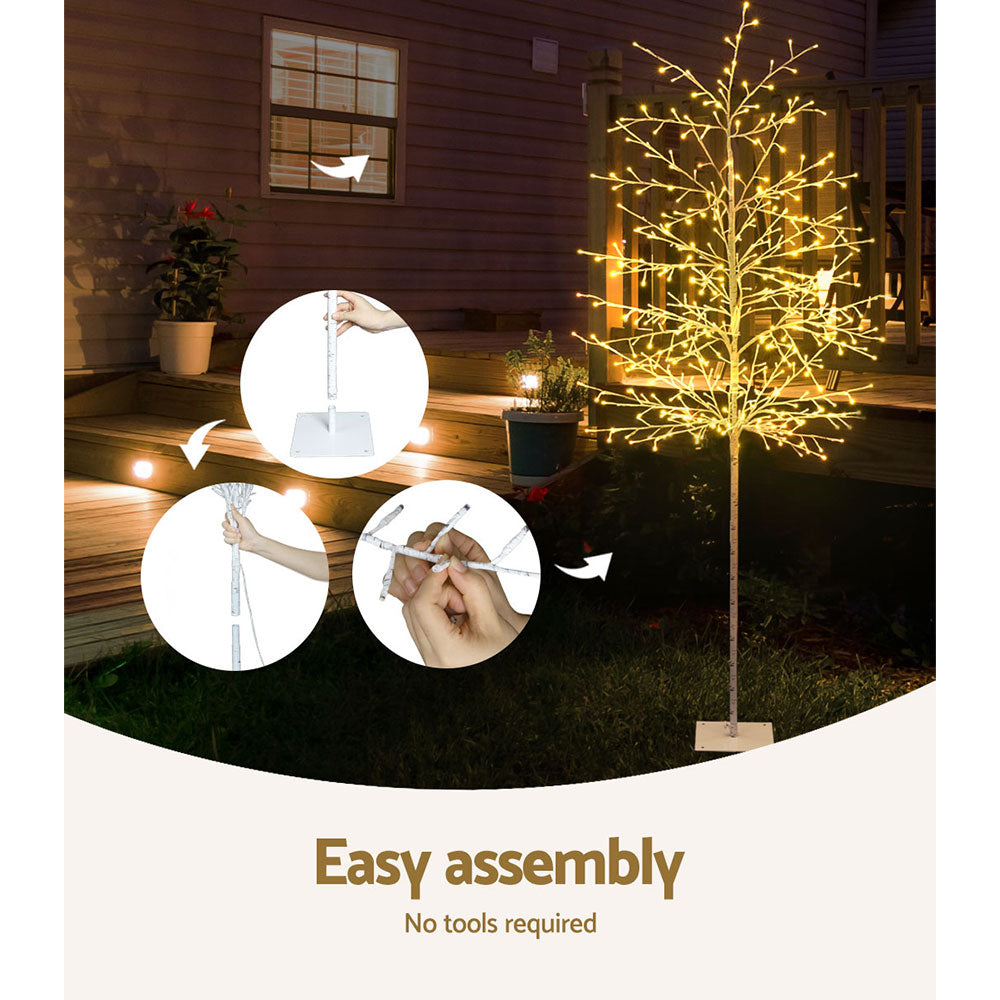 Outdoor Decorations & Lights: 2.1M Christmas Tree 480 LED Solar Jingle Jollys