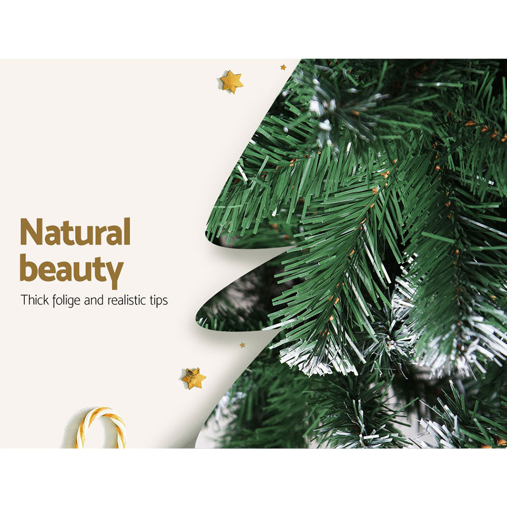 Christmas Trees: Jingle Jollys Christmas Tree 1.8m Snowy Xmas Tree Decoration 650 Tips
