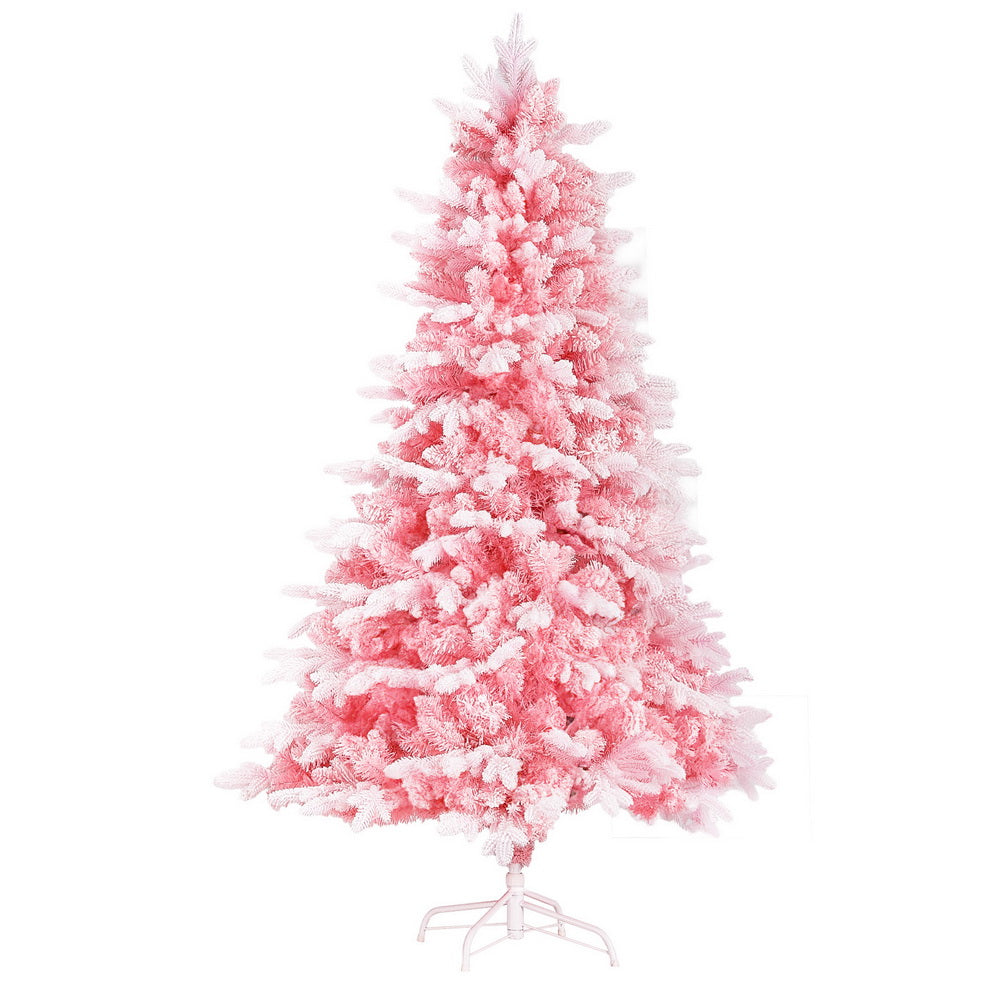 Christmas Trees: Jingle Jollys Christmas Tree 1.8m Pink Xmas Tree Snowy Party Decor 810 Tips