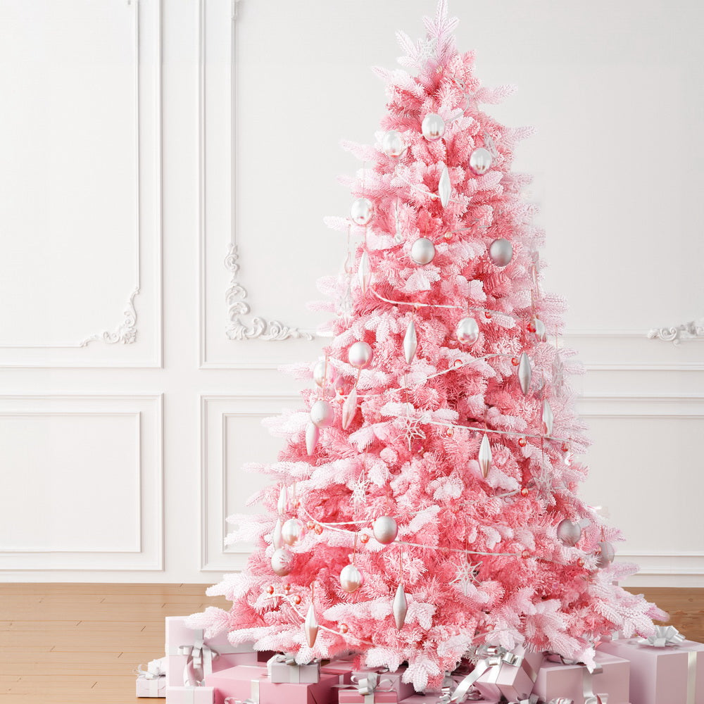 Christmas Trees: Jingle Jollys Christmas Tree 1.8m Pink Xmas Tree Snowy Party Decor 810 Tips