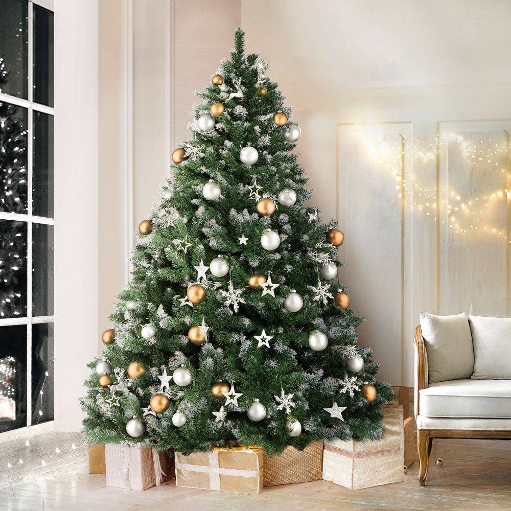 Christmas Trees: Jingle Jollys Christmas Tree 2.1m Snowy Xmas Tree Decoration 905 Tips